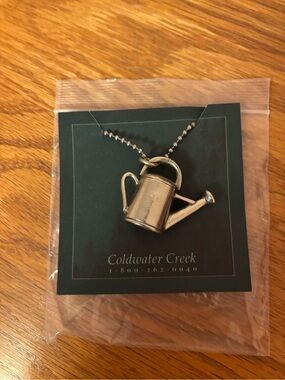 Coldwater Creek Watering Can Necklace NWT